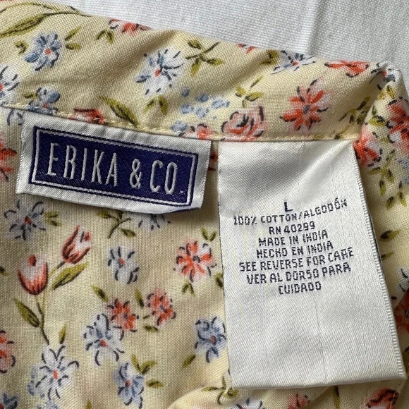 Vintage Erika & Co.Floral button-down top - Picture 4 of 5